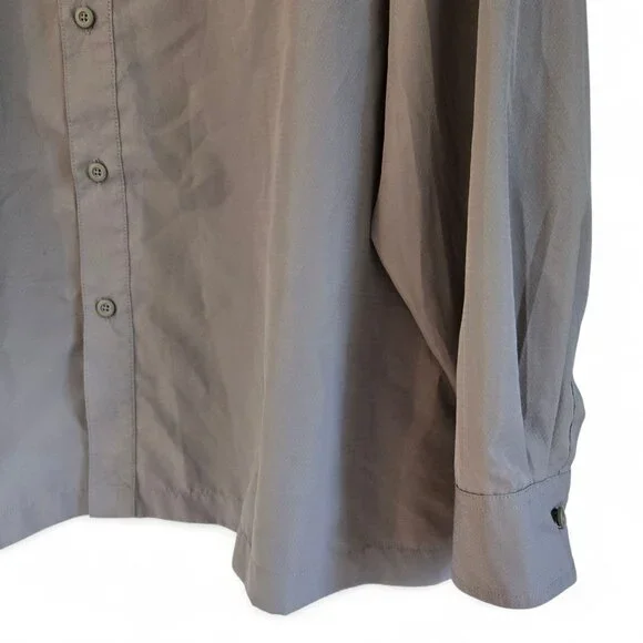 Habit Mens Solar Factor Long Sleeve Fishing Hiking Shirt Vented Grey Brown 2XL - Picture 10 of 14